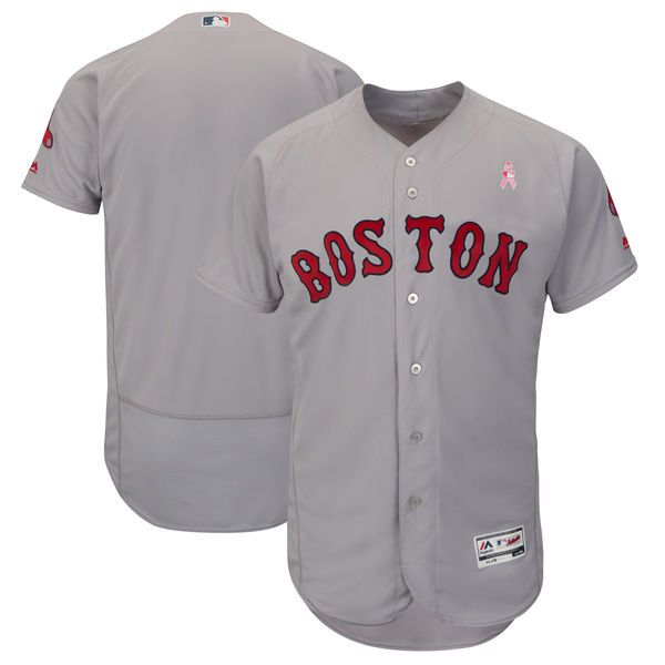 Men Boston Red Sox Blank Grey Mothers Edition MLB Jerseys